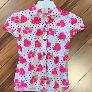 Crazy 8 button up flower shirt
